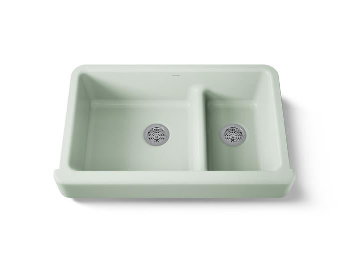 Kohler - Whitehaven Smart Divide 35-1/2 Inch Undermount Double-Bowl Farmhouse Kitchen Sink With Short Apron