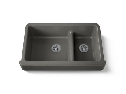 Kohler - Whitehaven Smart Divide 35-1/2 Inch Undermount Double-Bowl Farmhouse Kitchen Sink With Short Apron