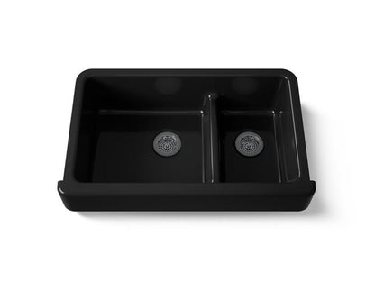 Kohler - Whitehaven Smart Divide 35-1/2 Inch Undermount Double-Bowl Farmhouse Kitchen Sink With Short Apron