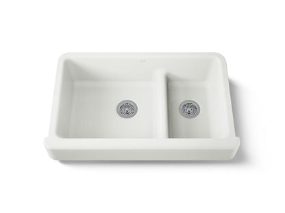 Kohler - Whitehaven Smart Divide 35-1/2 Inch Undermount Double-Bowl Farmhouse Kitchen Sink With Short Apron