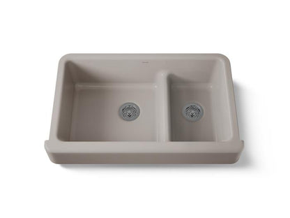 Kohler - Whitehaven Smart Divide 35-1/2 Inch Undermount Double-Bowl Farmhouse Kitchen Sink With Short Apron