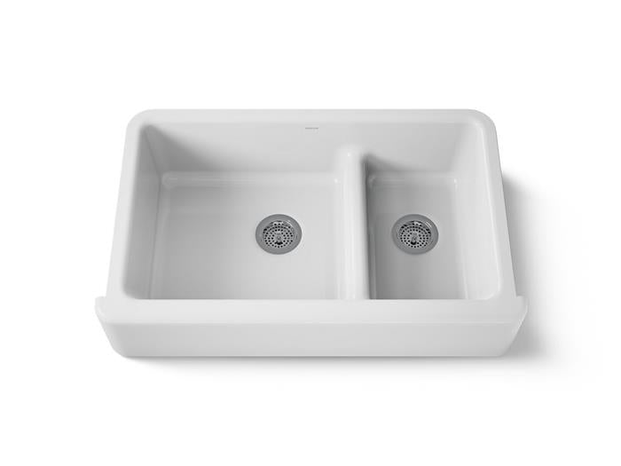 Kohler - Whitehaven Smart Divide 35-3/4 Inch Undermount Double-Bowl Farmhouse Kitchen Sink