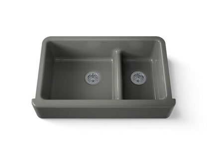 Kohler - Whitehaven Smart Divide 35-3/4 Inch Undermount Double-Bowl Farmhouse Kitchen Sink