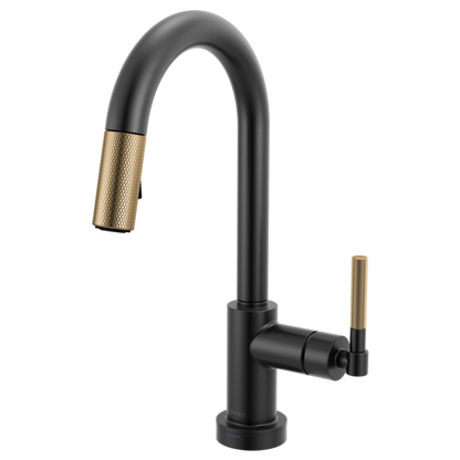 Brizo - Litze Smarttouch Pull-Down Prep Faucet with Arc Spout - Knurled Handle