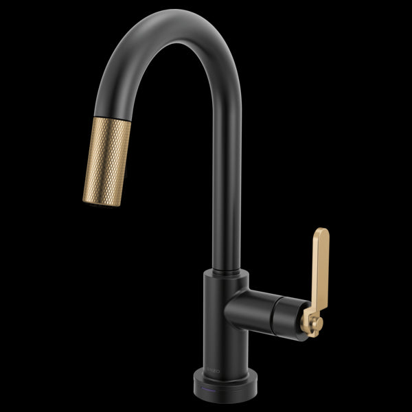 Brizo - Litze Smarttouch Pull-Down Prep Faucet with Arc Spout - Industrial Handle