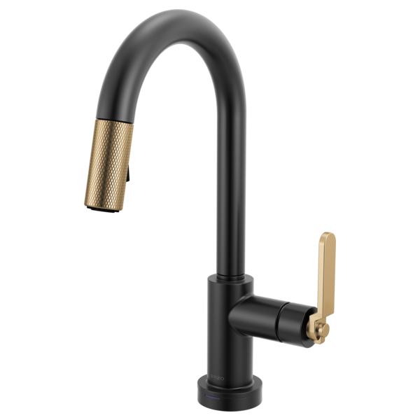 Brizo - Litze Smarttouch Pull-Down Prep Faucet with Arc Spout - Industrial Handle