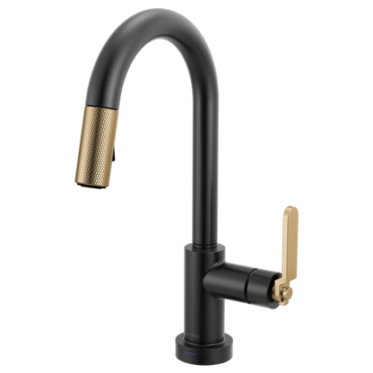 Brizo - Litze Smarttouch Pull-Down Prep Faucet with Arc Spout - Industrial Handle