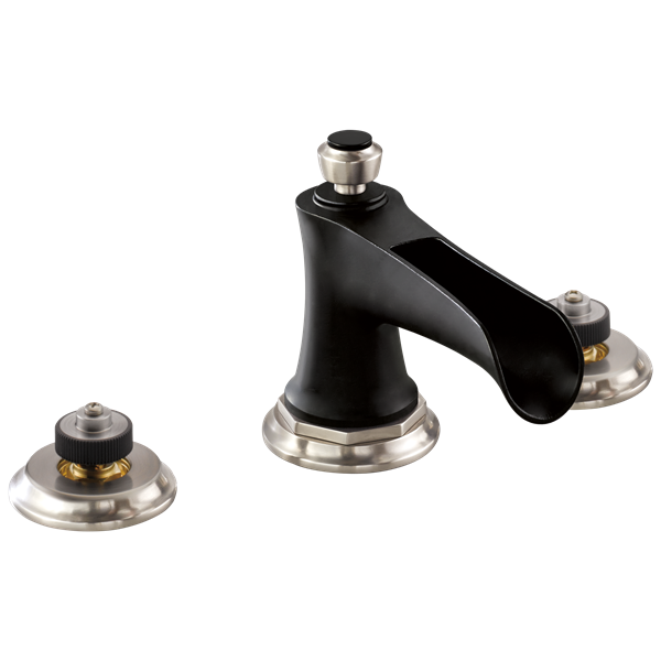 Brizo - Rook Widespread Lavatory Faucet with Channel Spout - Less Handles 1.2 GPM
