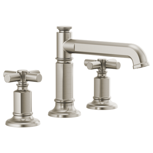Brizo - Invari Widespread Lavatory Faucet with Column Spout - Less Handles 1.5 GPM