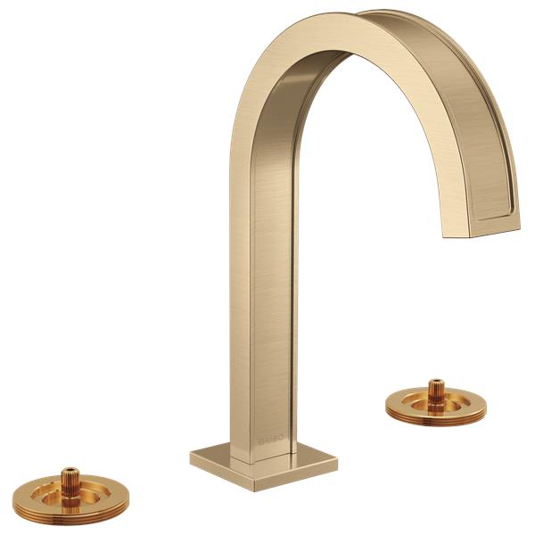 Brizo - Frank Lloyd Wright Widespread Lavatory Faucet with Arc Spout - Less Handles