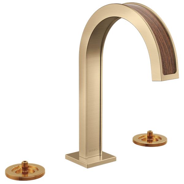 Brizo - Frank Lloyd Wright Widespread Lavatory Faucet with Arc Spout - Less Handles