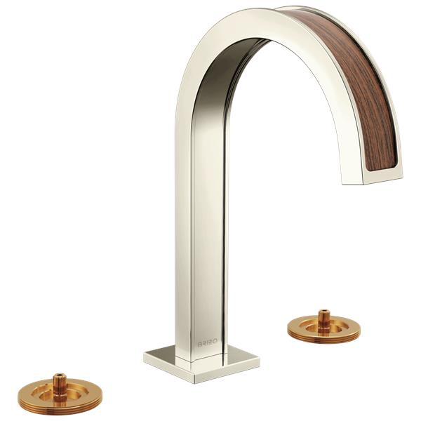 Brizo - Frank Lloyd Wright Widespread Lavatory Faucet with Arc Spout - Less Handles