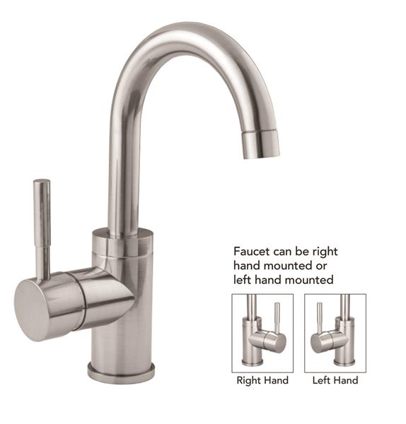 Jaclo - Uptown Contempo Single Hole Faucet with Push Top Drain