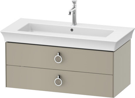 Duravit - White Tulip 38 3/4" Wall Mount Two Drawer Single Vanity Cabinet, Sink Sold Separately