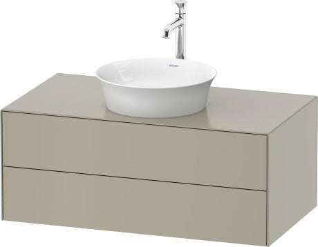 Duravit - White Tulip 39 3/8" Wall Mount Two Drawer Single Vanity Cabinet, Sink Sold Separately