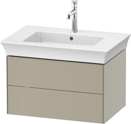 Duravit - White Tulip 26 7/8" Wall Mount Two Drawer Single Vanity Cabinet, Sink Sold Separately