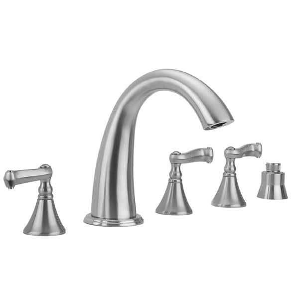 Jaclo - Cranford Roman Tub Set with Ribbon Handles and Straight Handshower Mount