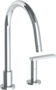 Watermark - Rainey Deck Mounted 2 Hole Gooseneck Kitchen Faucet