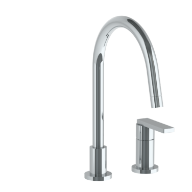 Watermark -Rainey Deck Mounted 2 Hole Gooseneck Kitchen Faucet