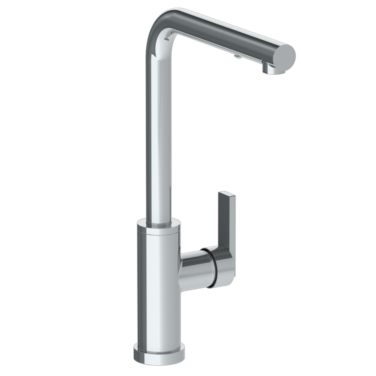 Watermark -Rainey Deck Mounted 1 Hole Square Top Kitchen Faucet with Pull Out Spray - High Spout