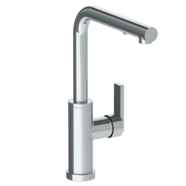 Watermark -Rainey Deck Mounted 1 Hole Square Top Kitchen Faucet with Pull Out Spray -Low Spout