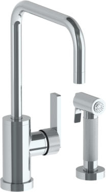 Watermark - Rainey Deck Mounted 2 Hole Square Top Kitchen Set - Includes Side Spray