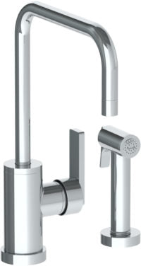 Watermark - Rainey Deck Mounted 2 Hole Square Top Kitchen Set - Includes Side Spray