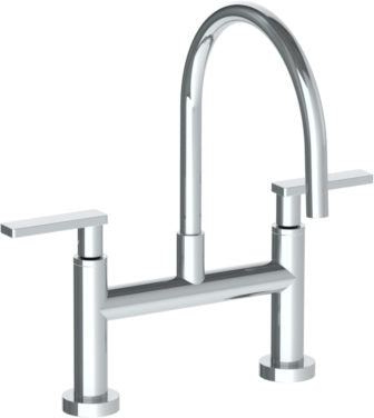 Watermark - Rainey Deck Mounted Bridge Gooseneck Kitchen Faucet