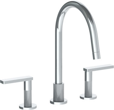 Watermark - Rainey Deck Mounted 3 Hole Gooseneck Kitchen Faucet