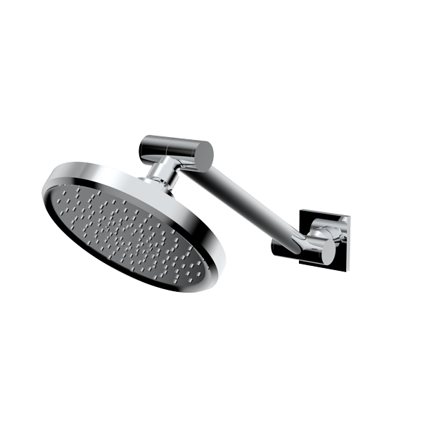 Santec - 6 Inch Single Function Showerhead With Adjustable Arm And Flange