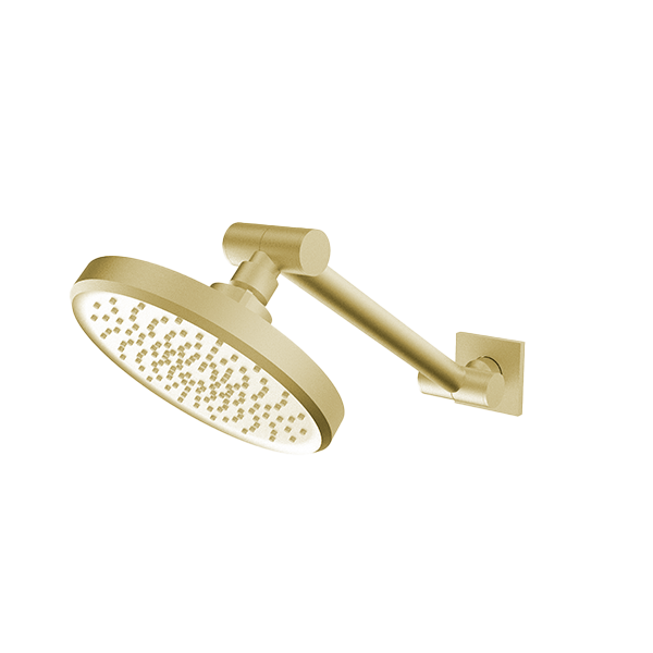 Santec - 6 Inch Single Function Showerhead With Adjustable Arm And Flange