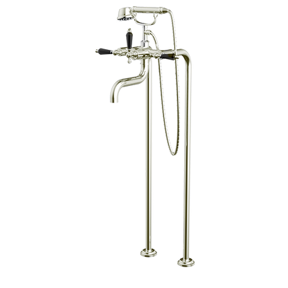 Santec - Klassica Crystal Floor Mount Tub Filler With Hand Shower