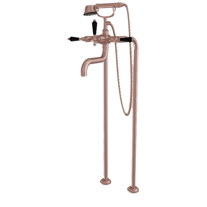 Santec - Klassica Crystal Floor Mount Tub Filler With Hand Shower