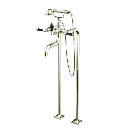 Santec - Edo Crystal Floor Mount Tub Filler With Hand Shower
