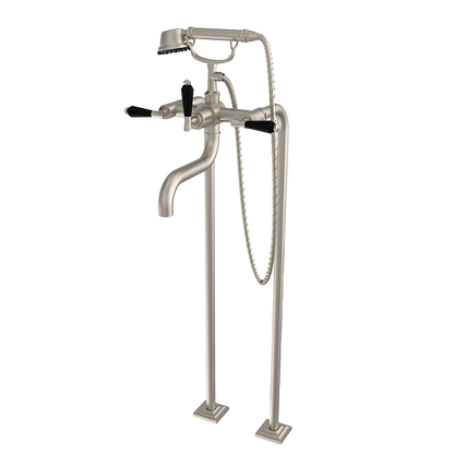 Santec - Edo Crystal Floor Mount Tub Filler With Hand Shower