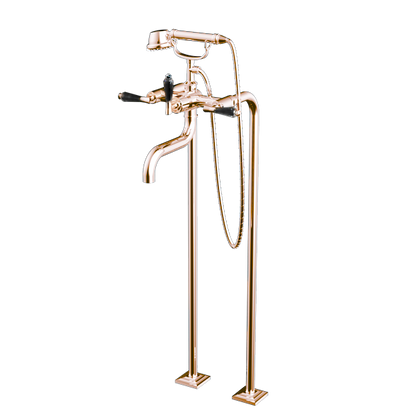 Santec - Edo Crystal Floor Mount Tub Filler With Hand Shower