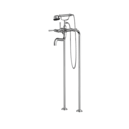 Santec - Hana Floor Mount Tub Filler With Hand Shower