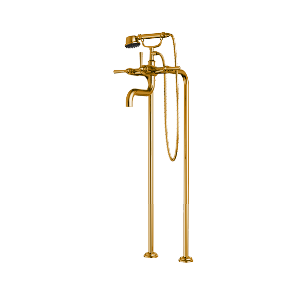 Santec - Hana Floor Mount Tub Filler With Hand Shower