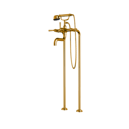 Santec - Hana Floor Mount Tub Filler With Hand Shower