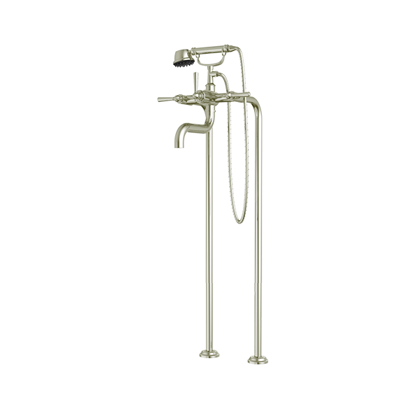 Santec - Hana Floor Mount Tub Filler With Hand Shower