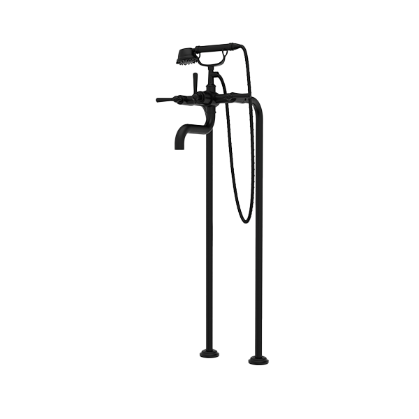 Santec - Hana Floor Mount Tub Filler With Hand Shower