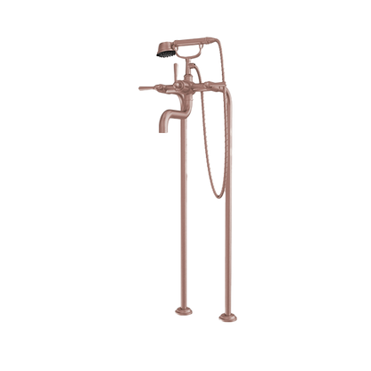Santec - Hana Floor Mount Tub Filler With Hand Shower