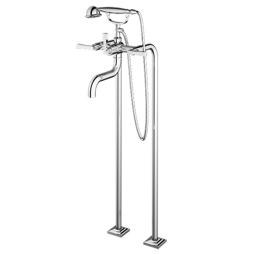 Santec - Edo Floor Mount Tub Filler With Hand Shower