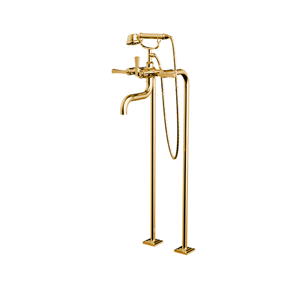 Santec - Edo Floor Mount Tub Filler With Hand Shower