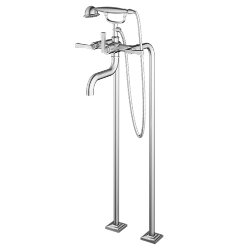 Santec - Edo Floor Mount Tub Filler With Hand Shower