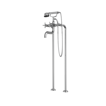 Santec - Hana Floor Mount Tub Filler With Hand Shower
