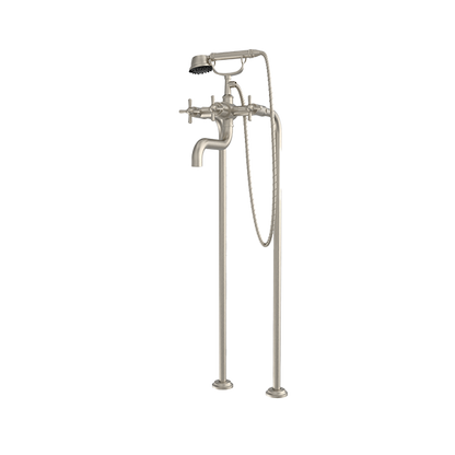 Santec - Hana Floor Mount Tub Filler With Hand Shower