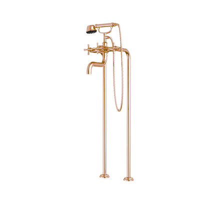 Santec - Hana Floor Mount Tub Filler With Hand Shower