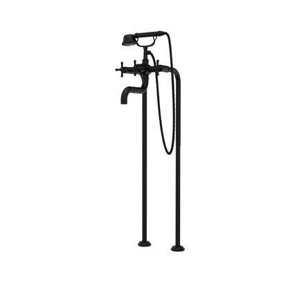 Santec - Hana Floor Mount Tub Filler With Hand Shower