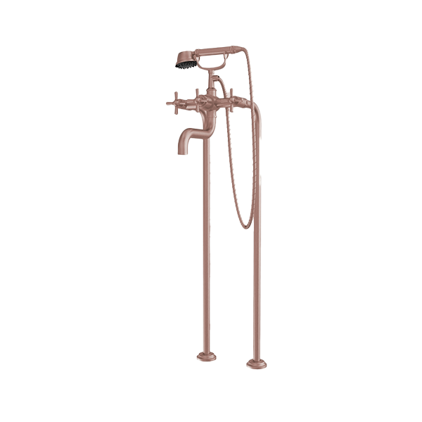 Santec - Hana Floor Mount Tub Filler With Hand Shower